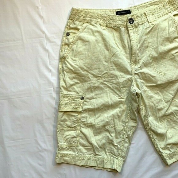 INC International Concepts Cargo Shorts Mens 32 Ripstop Relaxed Long‎ Yellow - Picture 4 of 11